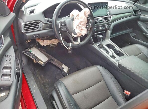 1HGCV1F33KA073805 2019 HONDA ACCORD Red Dashboard view