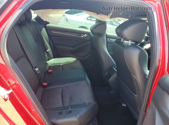 1HGCV1F33KA073805 2019 HONDA ACCORD Red Rear seats view