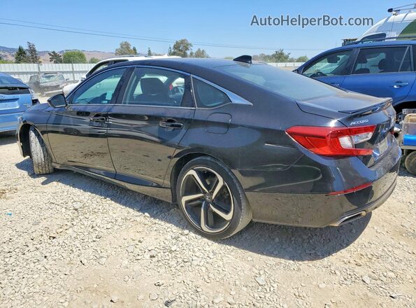 1HGCV1F33KA079720 2019 HONDA ACCORD Черный Задняя левая четверть