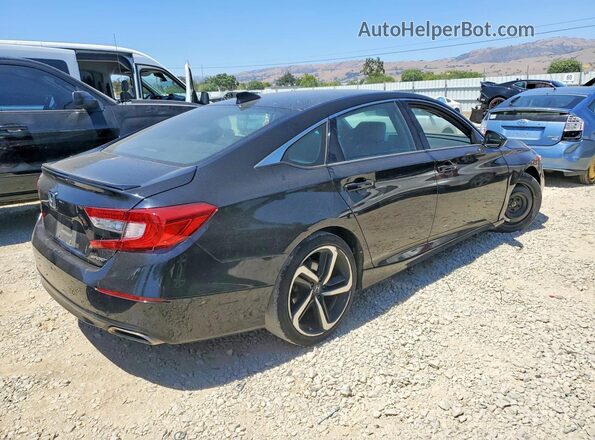 1HGCV1F33KA079720 2019 HONDA ACCORD Черный Задняя правая четверть