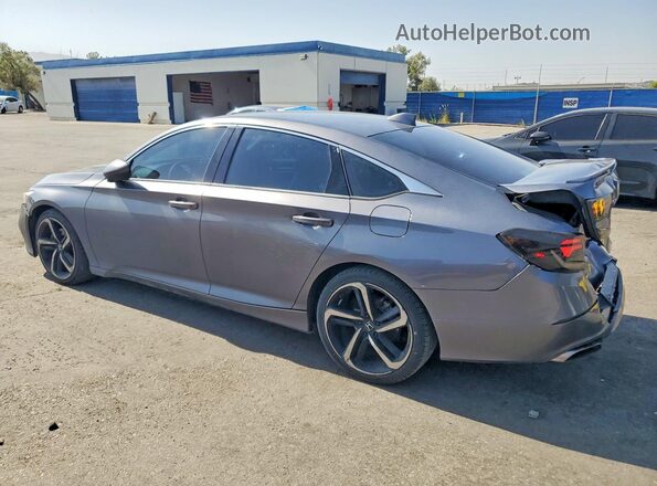 1HGCV1F33KA091088 2019 HONDA ACCORD Gray Задня ліва чверть
