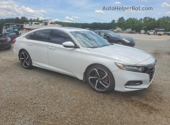 1HGCV1F33KA156571 2019 HONDA ACCORD White Front right