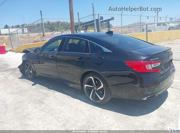 1HGCV1F33KA171006 2019 HONDA ACCORD Black Trasero izquierdo