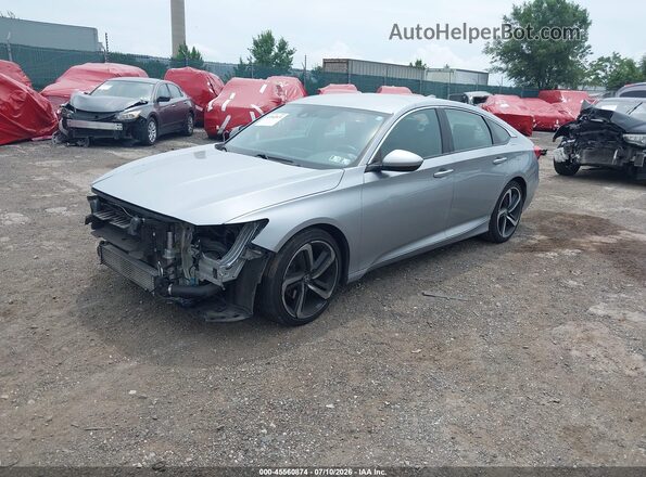 1HGCV1F33KA172592 2019 HONDA ACCORD Gray Առջևի ձախ երեք քառորդ տեսարան