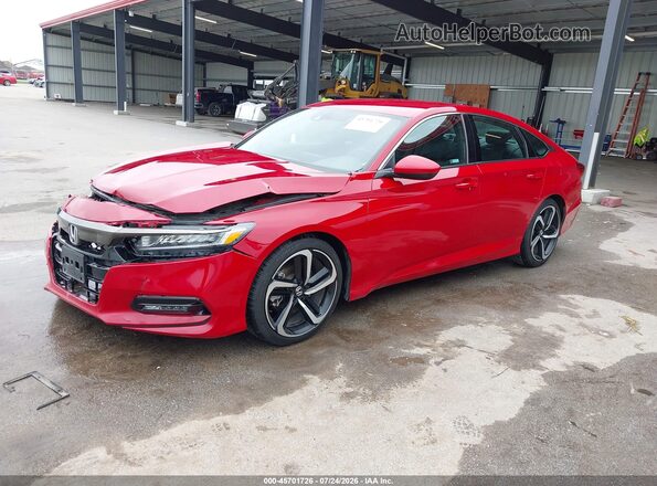 1HGCV1F33LA022337 2020 HONDA ACCORD Red Front left