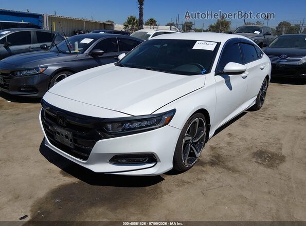 1HGCV1F33LA076754 2020 HONDA ACCORD White Przód lewy