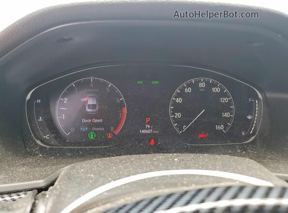 1HGCV1F33LA146544 2020 HONDA ACCORD Gray Вид щитка приладів