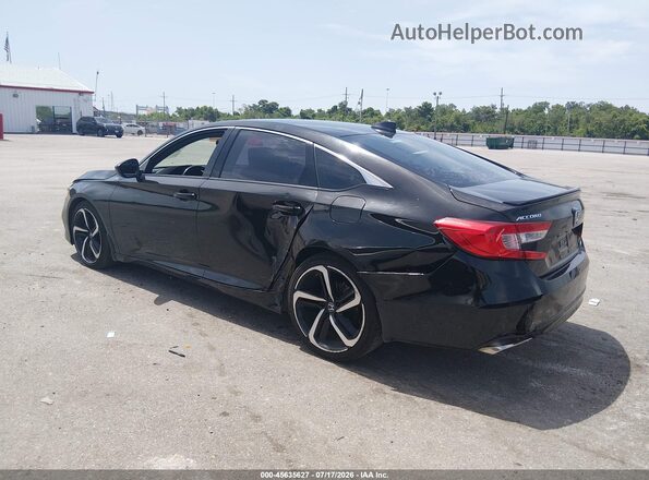 1HGCV1F33MA016247 2021 HONDA ACCORD Черный Задняя левая четверть