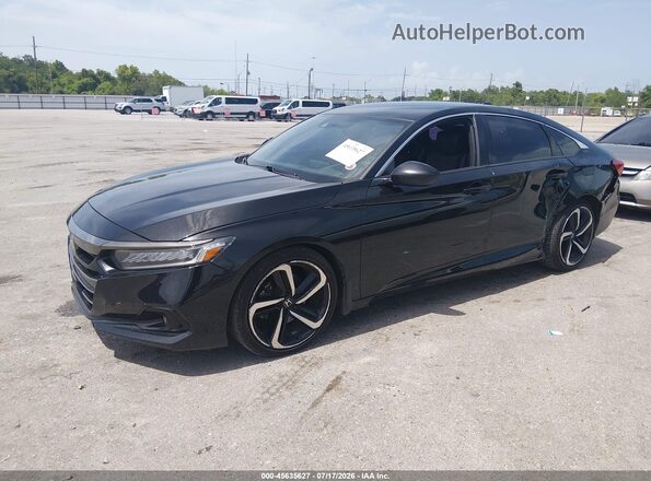 1HGCV1F33MA016247 2021 HONDA ACCORD Черный Вид спереди