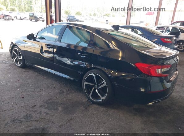 1HGCV1F33MA086573 2021 HONDA ACCORD Black Trasero izquierdo
