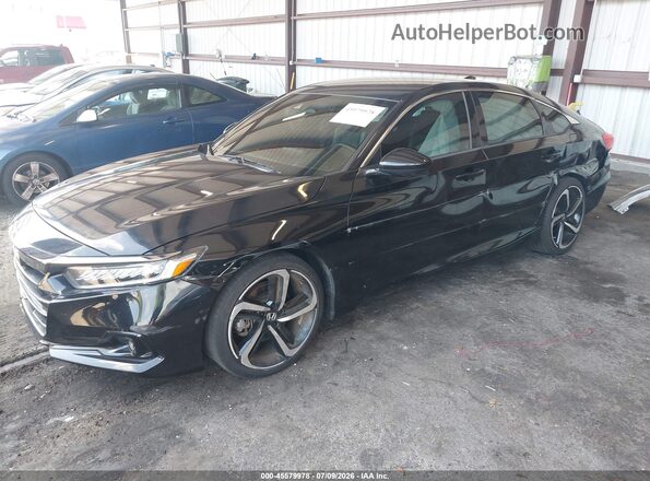 1HGCV1F33MA086573 2021 HONDA ACCORD Black Vista tres cuartos delantera izquierda