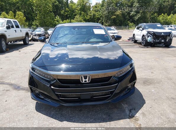 1HGCV1F33MA093393 2021 HONDA ACCORD Black Widok z przodu