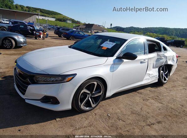 1HGCV1F33MA124416 2021 HONDA ACCORD White Vista tres cuartos delantera izquierda