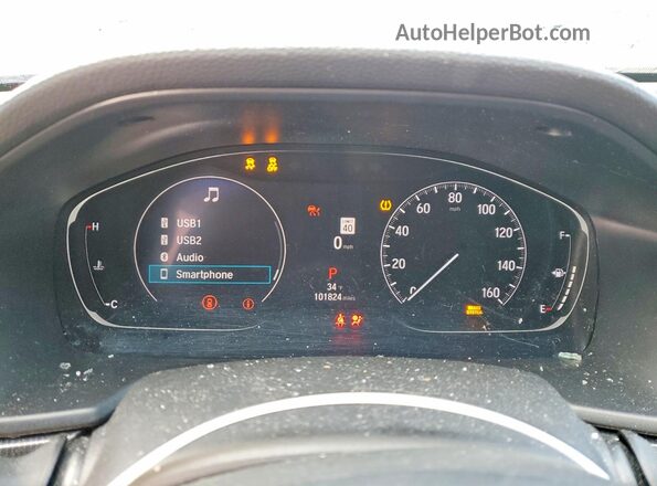 1HGCV1F33NA043983 2022 HONDA ACCORD Серебряный Вид щитка приборов