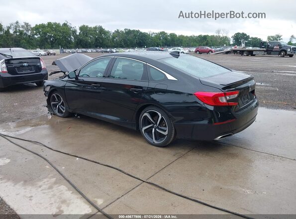 1HGCV1F33NA117645 2022 HONDA ACCORD Черный Задняя левая четверть