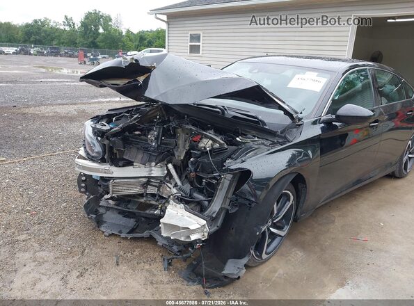 1HGCV1F33NA117645 2022 HONDA ACCORD Черный Вид спереди