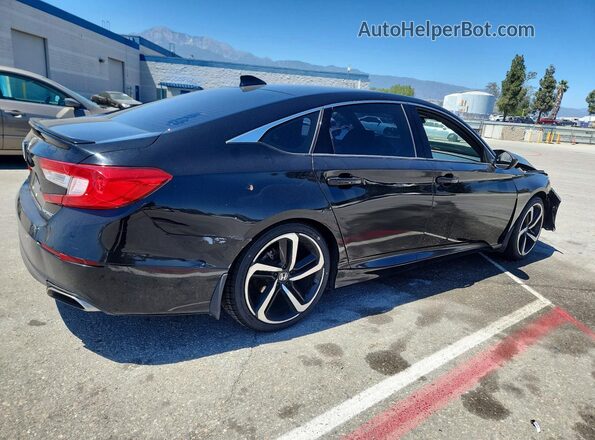 1HGCV1F34JA092121 2018 HONDA ACCORD Black უკანა მარჯვენა