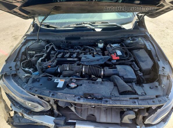 1HGCV1F34JA092121 2018 HONDA ACCORD Black უკანა სალონის ხედი