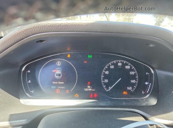 1HGCV1F34JA092121 2018 HONDA ACCORD Black ხელსაწყოთა პანელის ხედი