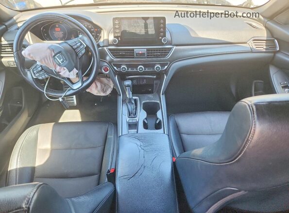 1HGCV1F34JA092121 2018 HONDA ACCORD Black წინა პანელის ხედი