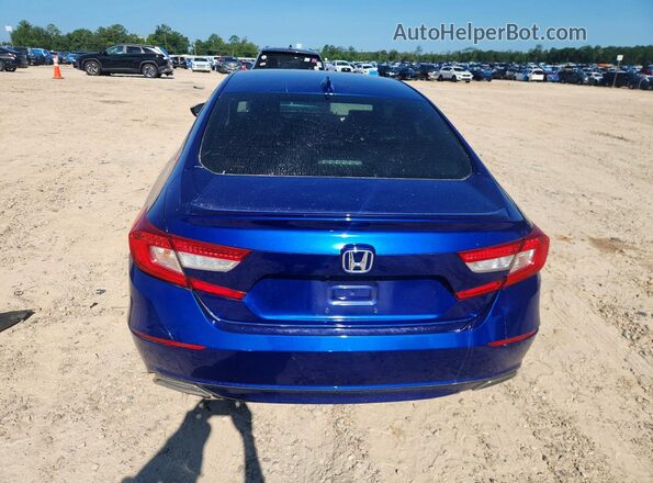 1HGCV1F34JA125747 2018 HONDA ACCORD Blue Вид ззаду