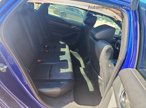 1HGCV1F34JA125747 2018 HONDA ACCORD Blue Вид задніх сидінь