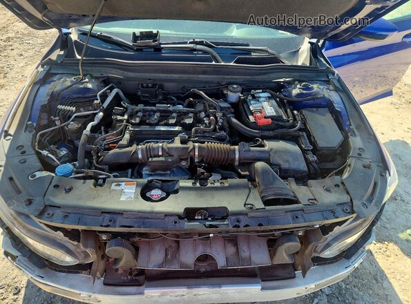 1HGCV1F34JA125747 2018 HONDA ACCORD Blue Вид задньої частини салону