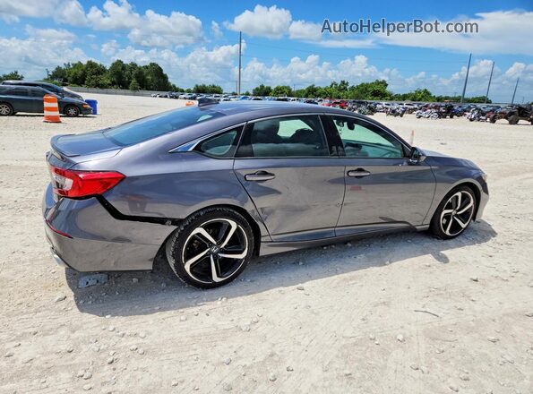 1HGCV1F34JA155721 2018 HONDA ACCORD Gray Trasero derecho