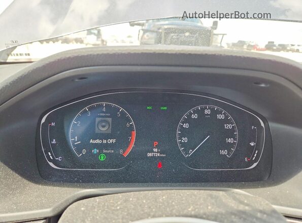 1HGCV1F34JA155721 2018 HONDA ACCORD Gray Vista del cuadro de instrumentos