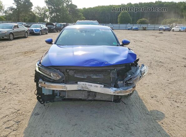 1HGCV1F34JA170316 2018 HONDA ACCORD Blue Вид спереду
