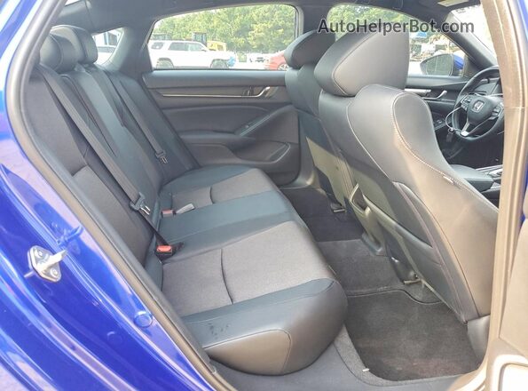 1HGCV1F34JA170316 2018 HONDA ACCORD Blue Вид задніх сидінь