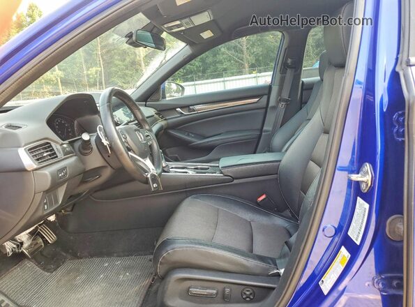 1HGCV1F34JA170316 2018 HONDA ACCORD Blue Вид салону спереду