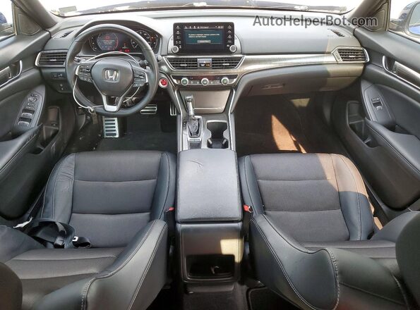 1HGCV1F34JA170316 2018 HONDA ACCORD Blue Вид панелі приладів