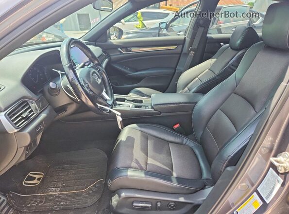 1HGCV1F34JA178982 2018 HONDA ACCORD Gray წინა სალონის ხედი
