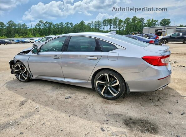 1HGCV1F34JA238730 2018 HONDA ACCORD Серебряный Задняя левая четверть
