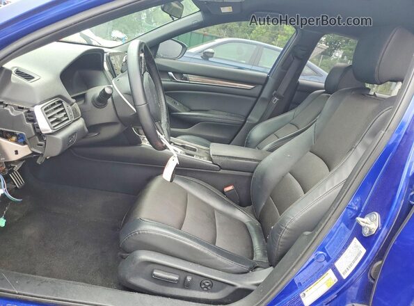 1HGCV1F34JA253955 2018 HONDA ACCORD Blue Front interior view