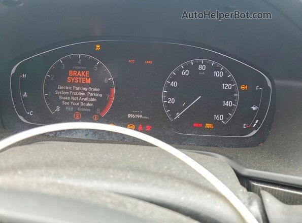1HGCV1F34JA253955 2018 HONDA ACCORD Blue Instrument cluster view