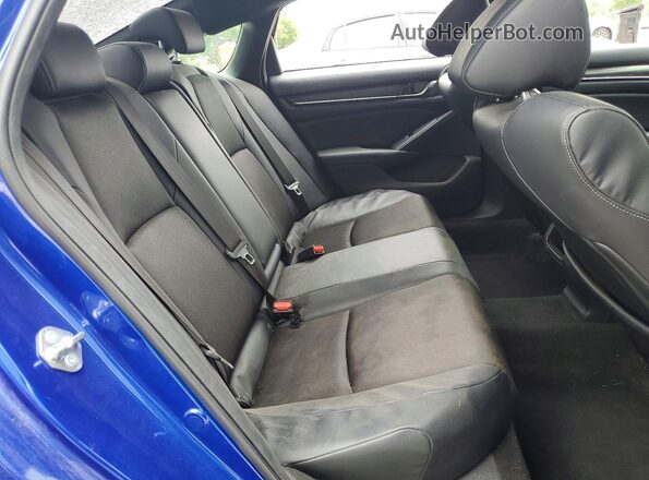1HGCV1F34JA253955 2018 HONDA ACCORD Blue Rear seats view