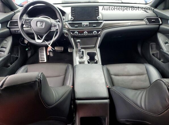 1HGCV1F34JA253955 2018 HONDA ACCORD Blue Dashboard view