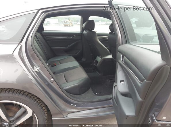 1HGCV1F34JA259464 2018 HONDA ACCORD Gray Widok naklejki z numerem VIN