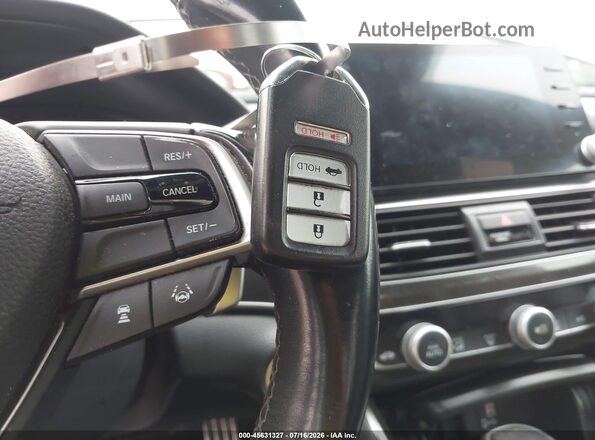 1HGCV1F34JA259464 2018 HONDA ACCORD Gray Widok deski rozdzielczej