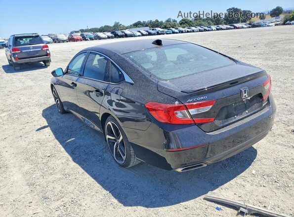 1HGCV1F34JA267757 2018 HONDA ACCORD Black Tył lewy