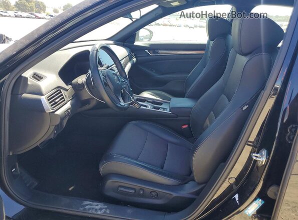 1HGCV1F34JA267757 2018 HONDA ACCORD Black Widok wnętrza z przodu