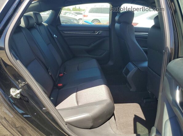1HGCV1F34JA267757 2018 HONDA ACCORD Black Widok tylnych siedzeń