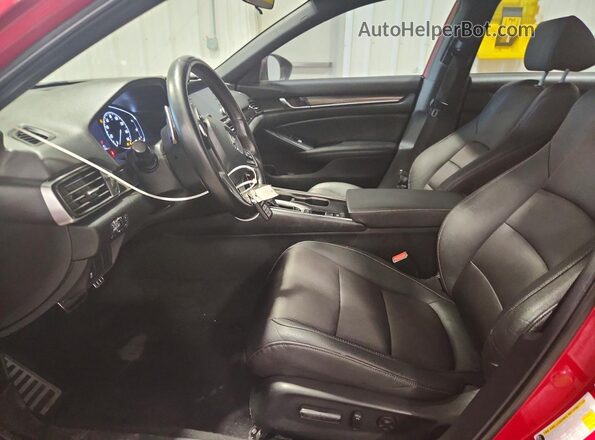 1HGCV1F34KA000619 2019 HONDA ACCORD Red Widok wnętrza z przodu