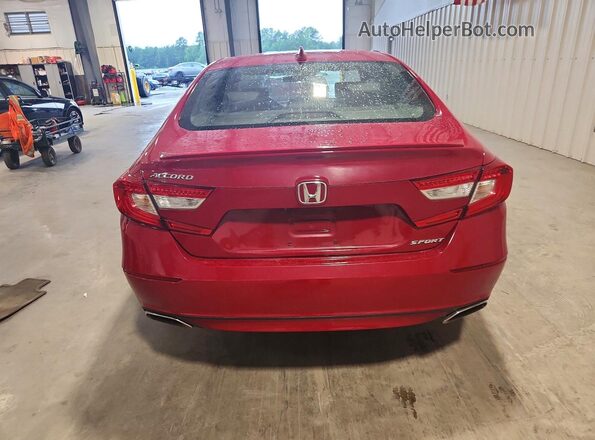 1HGCV1F34KA000619 2019 HONDA ACCORD Red Widok z tyłu