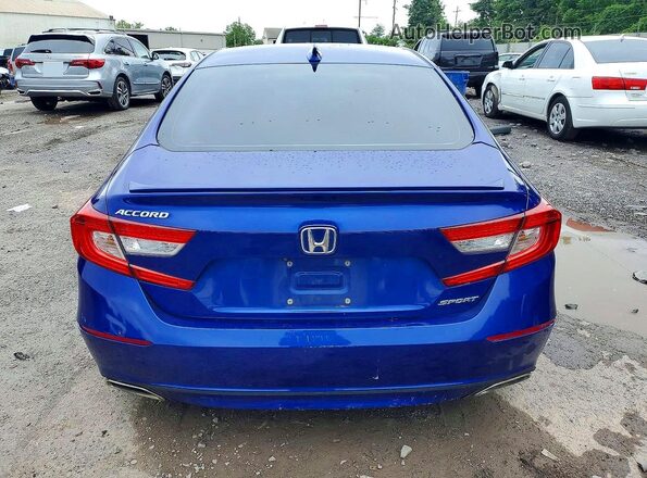 1HGCV1F34KA006467 2019 HONDA ACCORD Blue უკანა ხედი