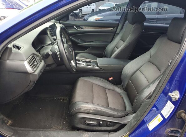 1HGCV1F34KA006467 2019 HONDA ACCORD Blue წინა სალონის ხედი