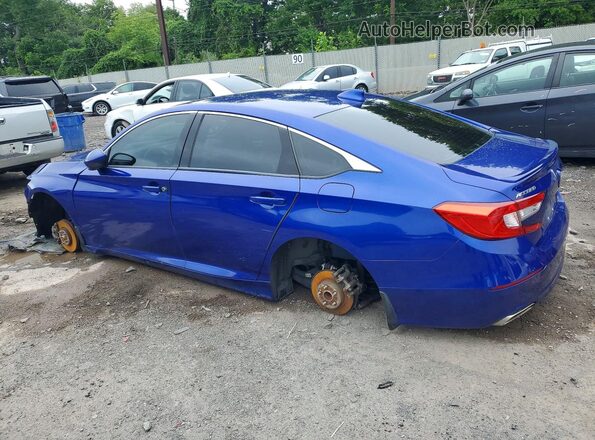 1HGCV1F34KA006467 2019 HONDA ACCORD Blue უკანა მარცხენა