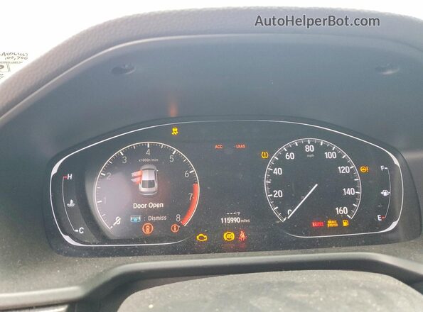 1HGCV1F34KA006467 2019 HONDA ACCORD Blue ხელსაწყოთა პანელის ხედი